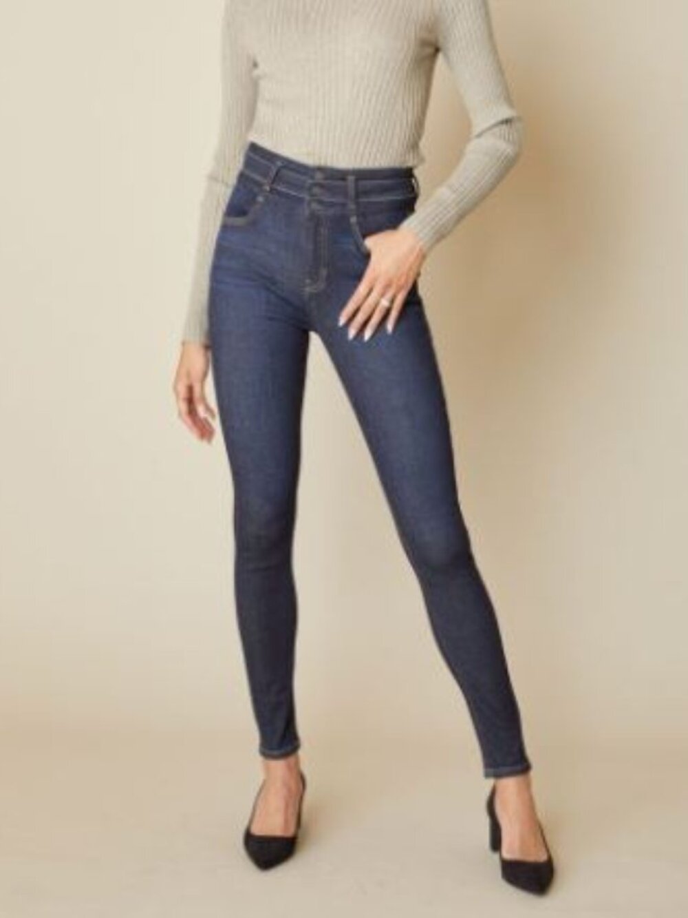 KanCan Ellen Ultra High Rise Super Skinny Jean Extra Dark Wash Size 24